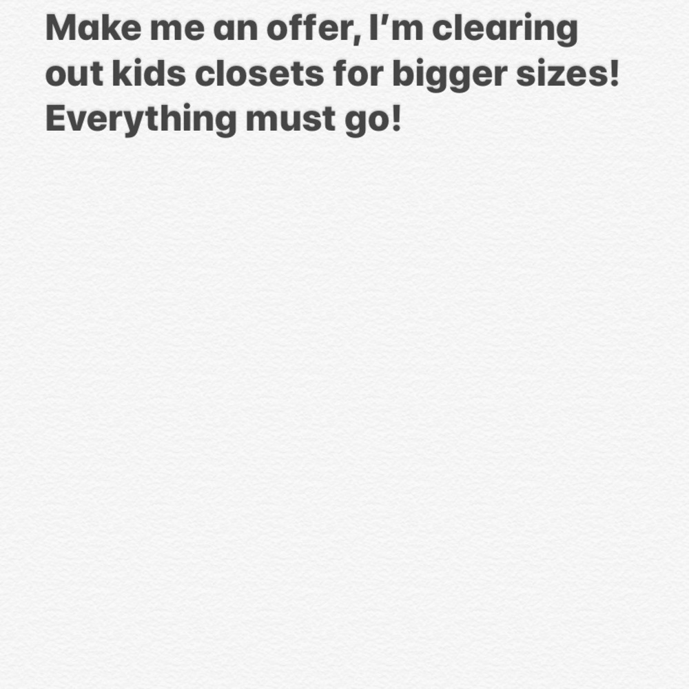 Cleaning out kids closets!